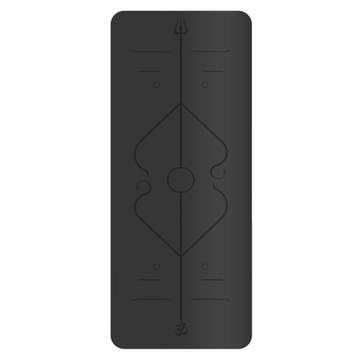 Tapis de gymnastique 1830 x 680 x5 mm Tapis de yoga Antidérapant Tapis de Pilates Tapis de sport 5mm PU Dimensions noir